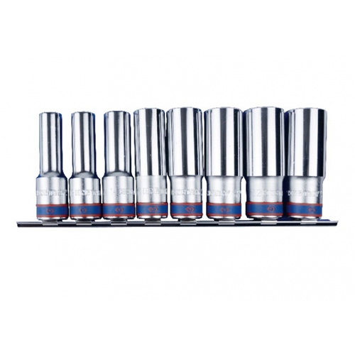 KING TONY (4308MR11) Набор глубоких торцевых головок 1/2", 6-гранные, 12-24 мм, 8 предметов