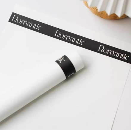 ЛИСТ бумага "Romantic" 30*45/20шт БЕЛЫЙ/ЧЕРНЫЙ