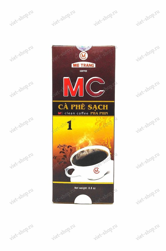 Вьетнамский молотый кофе Me Trang MC1 (low caffeine), смесь 2-х сортов, 250 гр.
