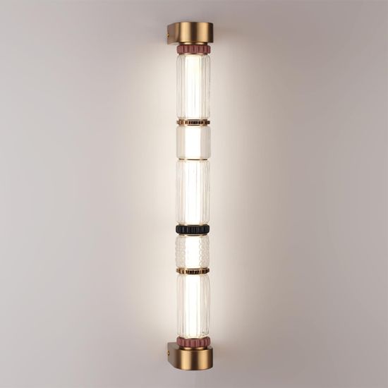 5455/18WL L-VISION ODL_EX26 043 сатин.латунь/терракот/черный Настенный светильник LED 22W 4000K COLLIER