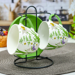 Чайный набор 4 предмета 240мл на подставке, 202367