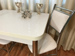 Кухонный стол раскладной Wide white