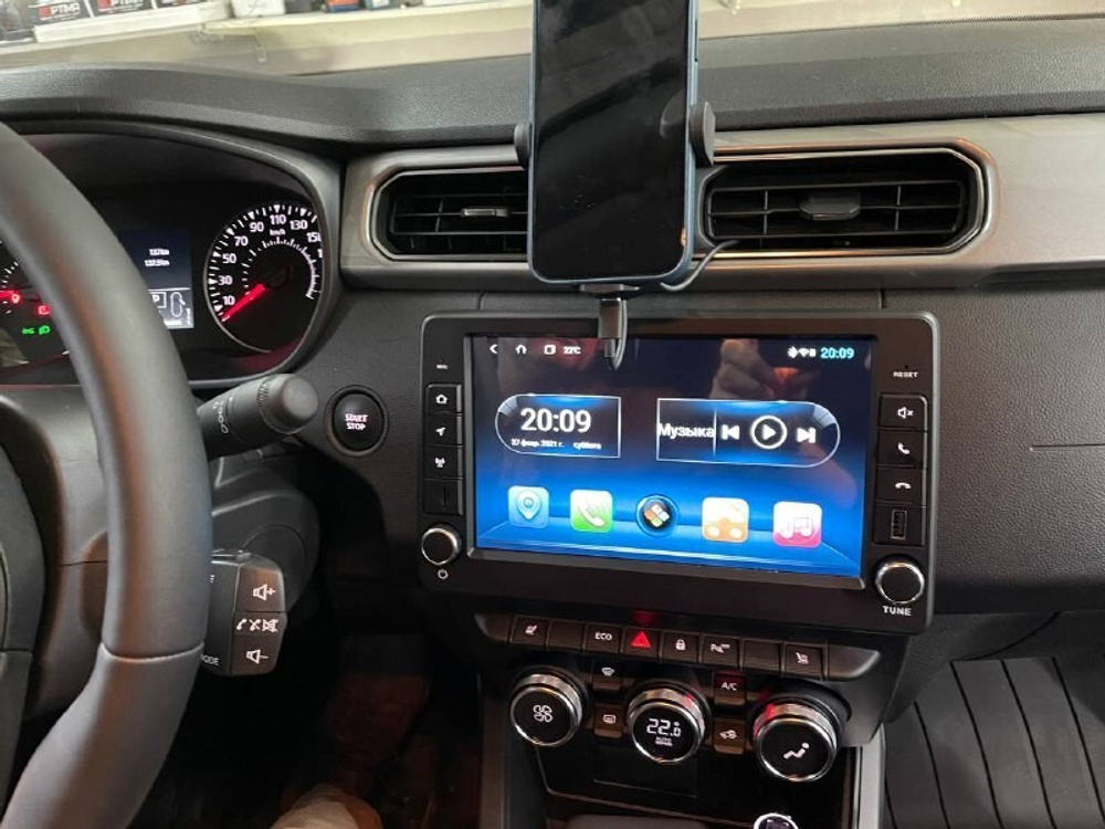 Магнитола для Renault Arkana 2019+, Duster 2020+ (поддержка BOSE, круг. обзора) - Carmedia KR-9196-S10 Android 10, ТОП Процессор, 4ГБ-64ГБ, SIM-слот