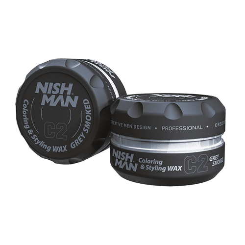 NISHMAN C2 GREY SMOKED HAIR COLORING WAX - Цветной воск для волос СЕРЫЙ 100 МЛ