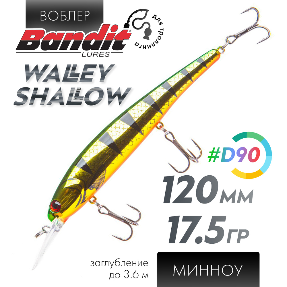 Воблер Bandit Walleye Shallow (120мм, 17.5гр)
