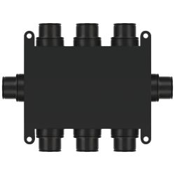 Коробка распаячная ЭРА KRM-118-76-60 черная 118х76х60мм для монолитного строительства 8 входов IP44