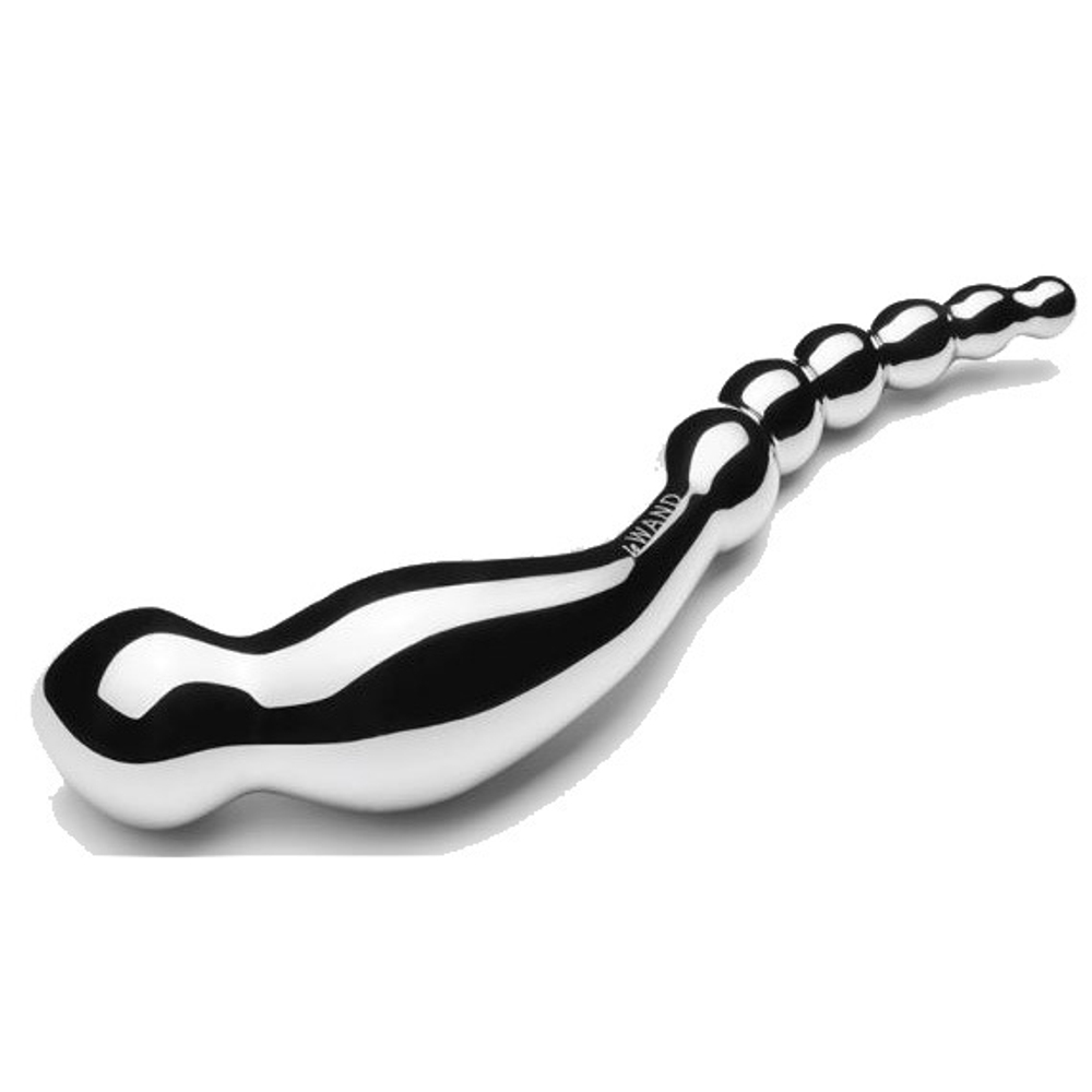 Серебристый анальный стимулятор 19,6см Le Wand Swerve Silver LW-024