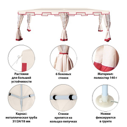 Тент садовый Green Glade 3x6 м