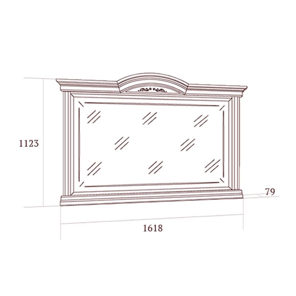 Флориана орех Зеркало к комоду