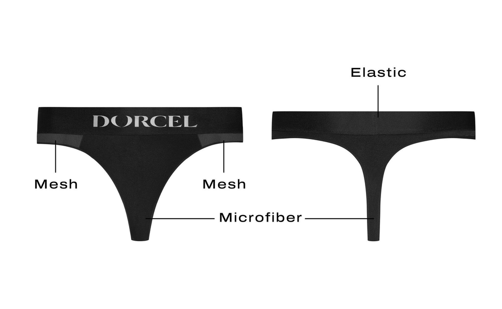 Трусики Dorcel Panty Lover для клиторального стимулятора, черные, L