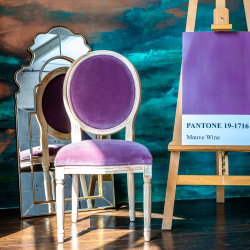 Стул Луи - Пудровый фиолетовый бархат миндаль Объект мечты