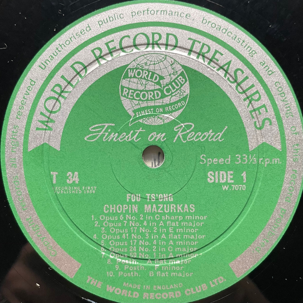 Шопен - Десять мазурок / Соната си минор-Опус 58 (Англия 1959г.)