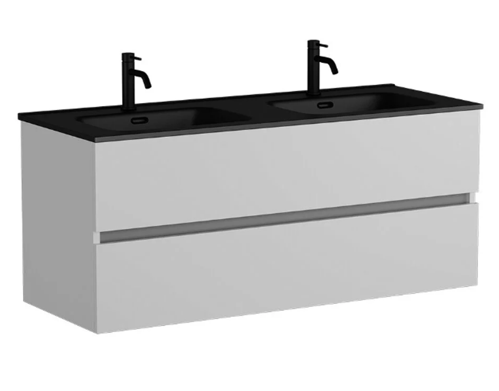 UR120-2W Тумба SANCOS подвесная URBAN 2я 120 бел.глянец