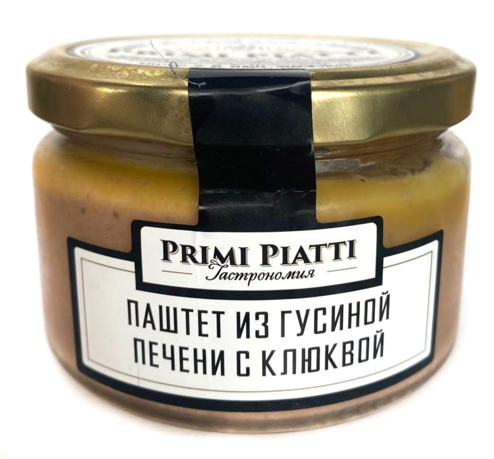 Паштет Primi Piatti из гусиной печени с вяленой клюквой, 180 гр