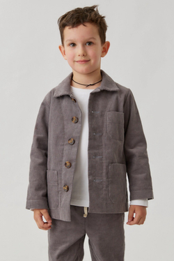 Детский жакет из серого вельвета