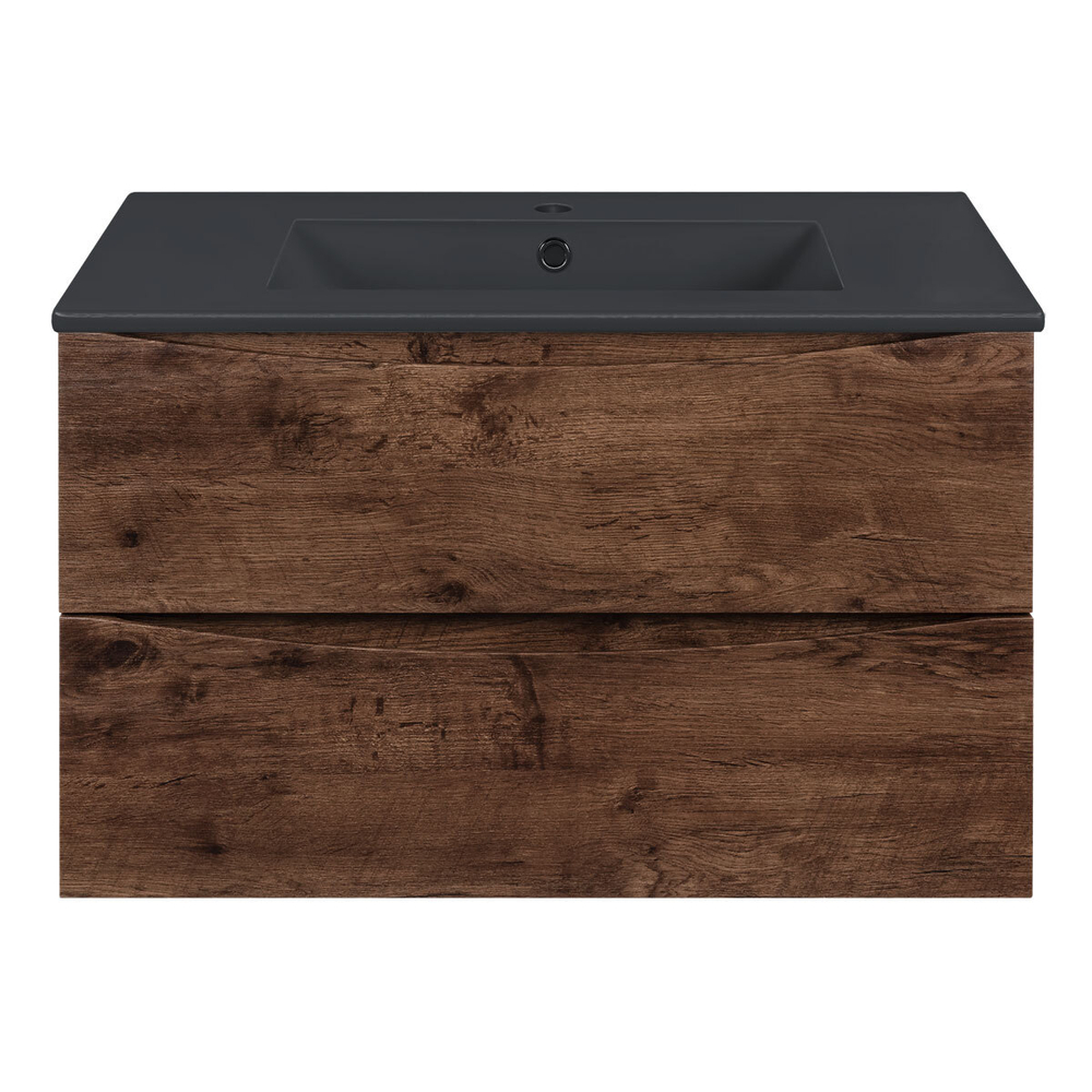 База под керамическую раковину Mia 750 подвесная, 2 выкатных ящика soft close, R.Wood