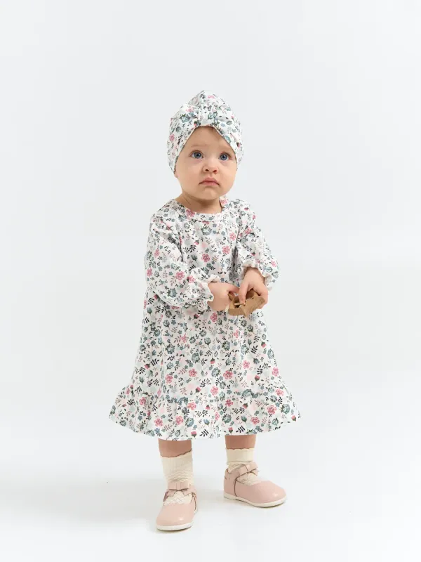 Платье с оборкой 