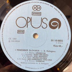 Винтажная виниловая пластинка LP Stipica Kalogjera I Remember Slovakia (Чехословакия 1978)