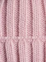 Шапка зимняя для девочки со снудом и помпонами