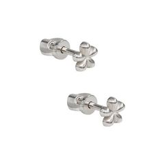 Серьги-пусеты Цветок mini из серебра 925 пробы