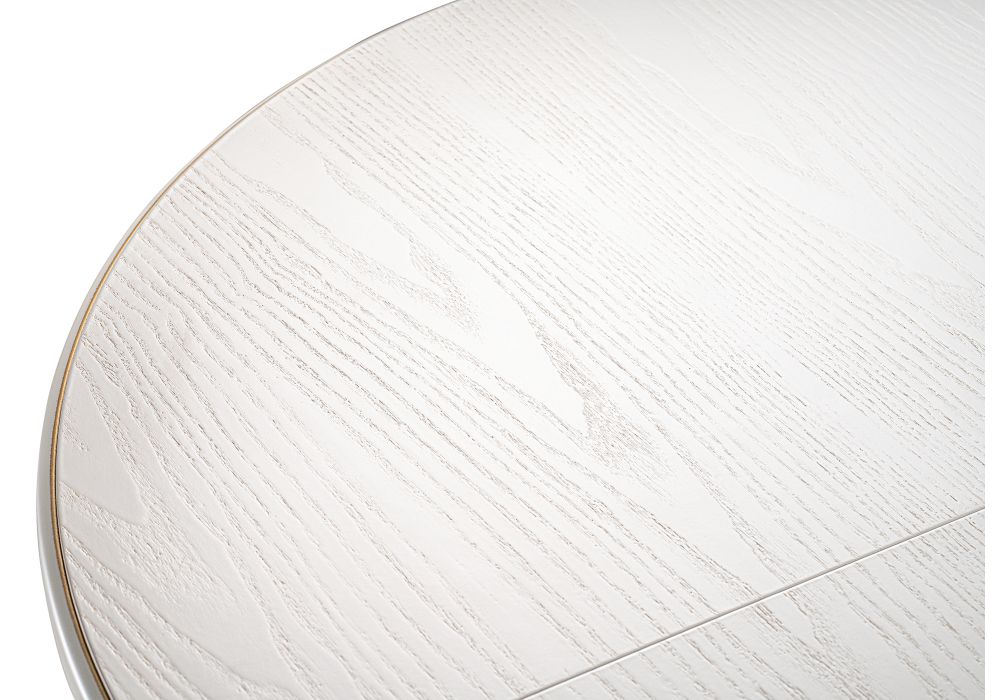 Стол Брейзер 110(140)х110х77 молочный / золото