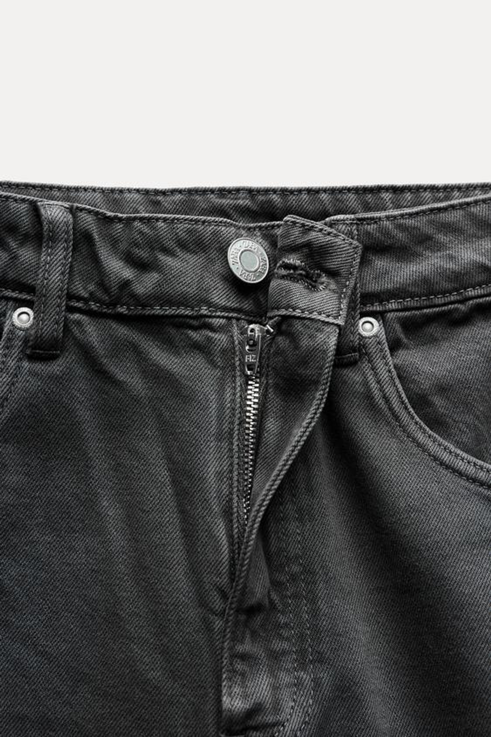 ZARA ДЖИНСЫ TRF RELAXED BALLOON СО СРЕДНЕЙ ПОСАДКОЙ, ТЕМНО-СЕРЫЙ