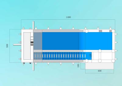 Коммерческий надувной батут-горка «Чистюля» 14*5*9 м