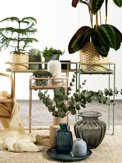 IKEA TONSÄTTA  (ИКЕА ТОНСÄТТА)  -  Ваза, голубая, 21 см