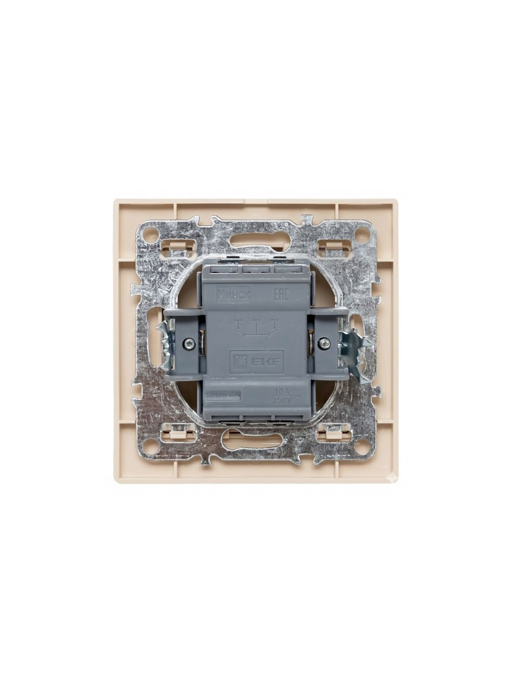 Выключатель 1-кл. СП Минск 10А IP20 беж. EKF ERV10-021-20