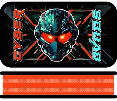 Пенал 2 секц. большой тканевый торец 190/105 "Кибер бот 2025" (Пчелка)