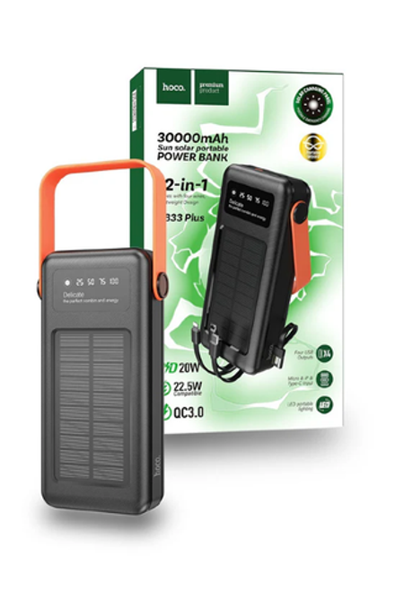 DB33 Plus Rising 22.5W+PD20W sun solar portable power bank(30000mAh)