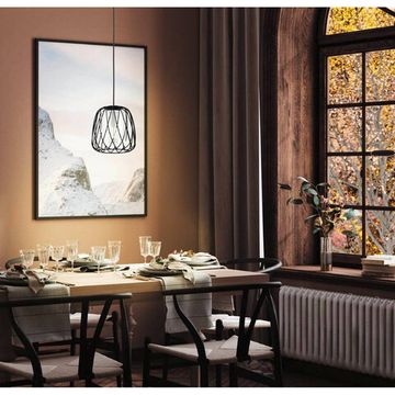 Подвесной светильник 1*E27 99705 дымчатый/черный FLORESTA Eglo