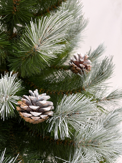 Ель Triumph Tree Женева с шишками стройная 185см заснеженная