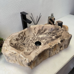 Раковина из окаменелого дерева FossilBasin OD-62401 62*41*14