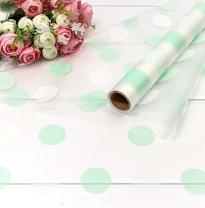 Пленка прозрачная "Горох" Салатовый