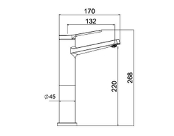 Смеситель для раковины LAPARET NOBIA высокий N3014702LPT