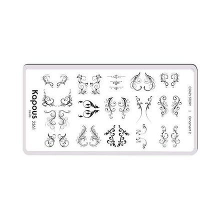 4 Kapous Professional Nails Пластина для стемпинга,Ornament 2  ,
