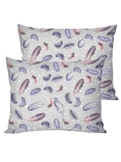 Постельное белье перкаль Сказка "Перо микс" евро  Наволочка 50х70 см 2 шт Простынь  240x215 см Пододеяльник 200x215 см