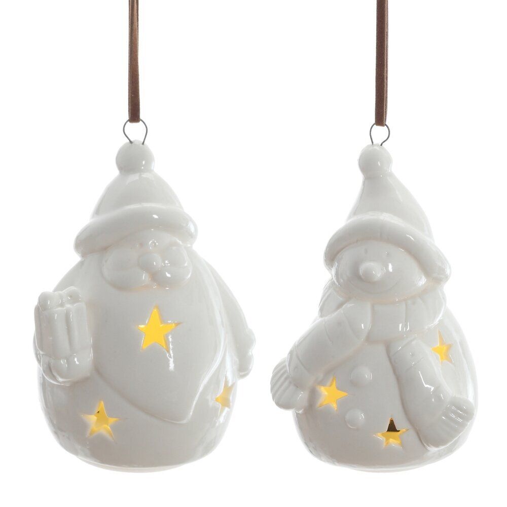 GAEM Фигурка декоративная подвесная "Снеговик/Санта" с подсветкой (2хLR44), L5 W5 H8 см, 2в.