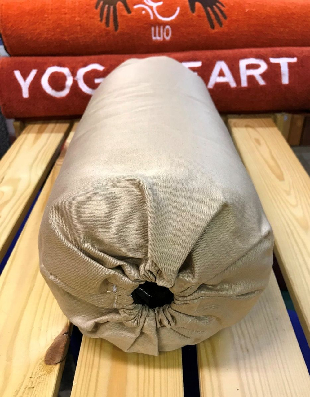 Валик из гречихи хлопковый чехол с завязками