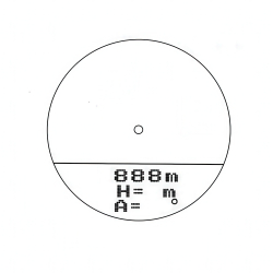 Бинокль Veber Winger 8х40 RFС800 с лазерным дальномером - измерительная сетка второй режим