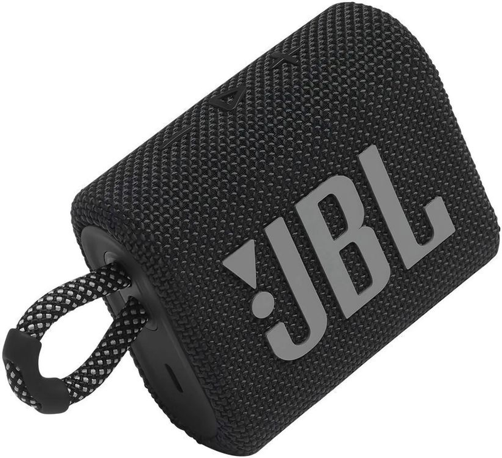 Колонка портативная JBL GO 3, 4.2Вт, черный [jblgo3blkam]