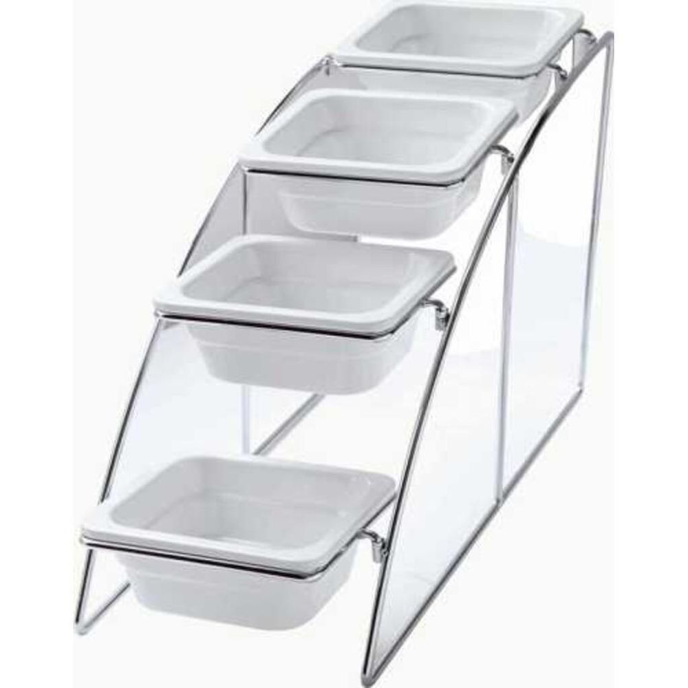 Подставка фуршетная горка 4 яруса для гастроемкостей GN1/6 (215*525*325 мм) SUNNEX