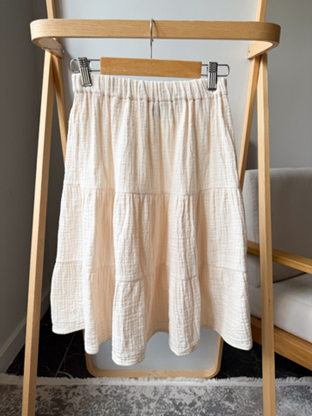 Хлопковая ярусная юбка Tocoto Vintage, 140