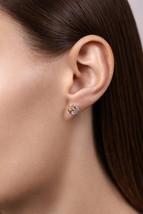 Серьги "Узелки" биколор