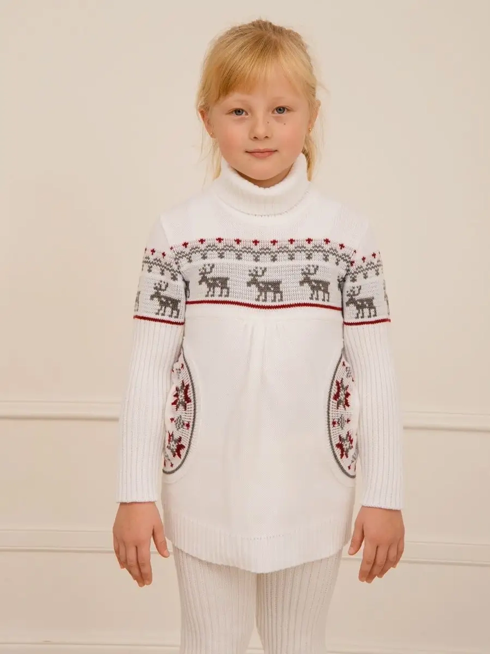 Платье туника вязаное