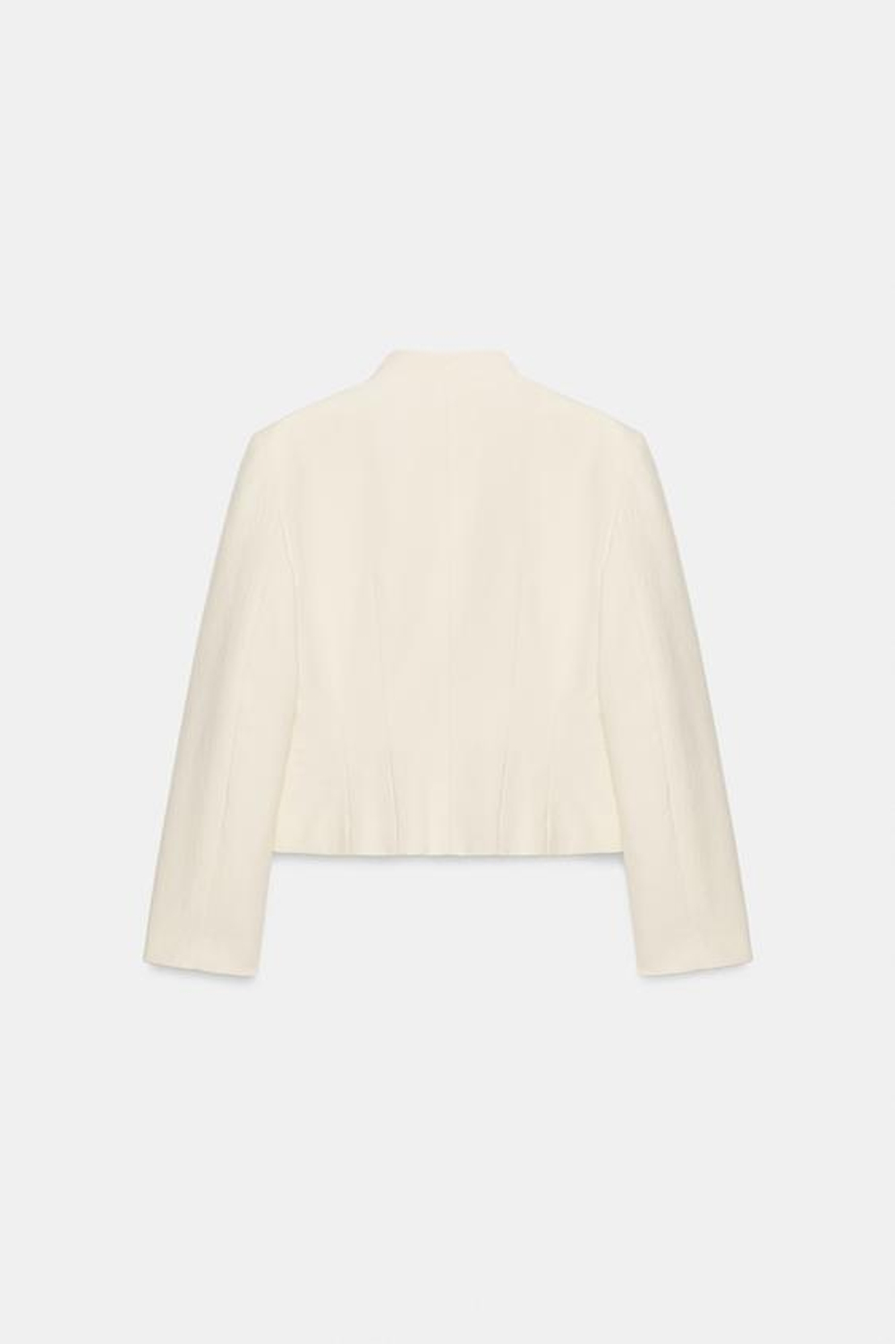 ZARA ПРИТАЛЕННАЯ КУРТКА С ПУГОВИЦАМИ — ZW COLLECTION, ЭКРЮ