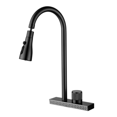 смеситель кухня LEDEME с каскадным душем, черный L74198B