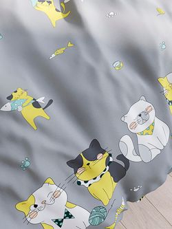 Простынь поплин Сказка "Рыболовы" 150x215 см