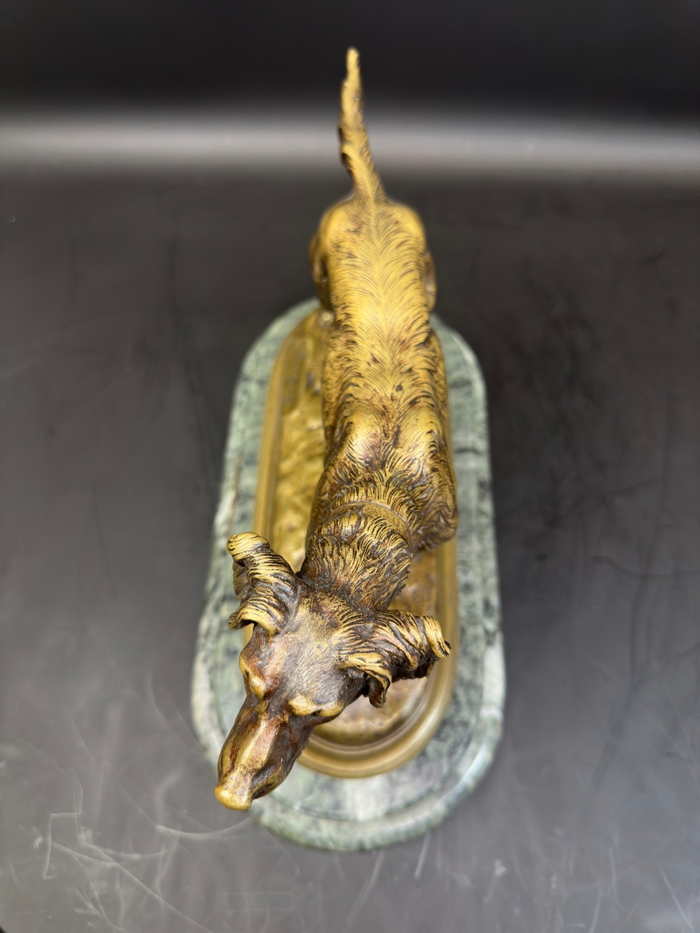 Бронзовая скульптура «Охотничья собака. Сеттер»